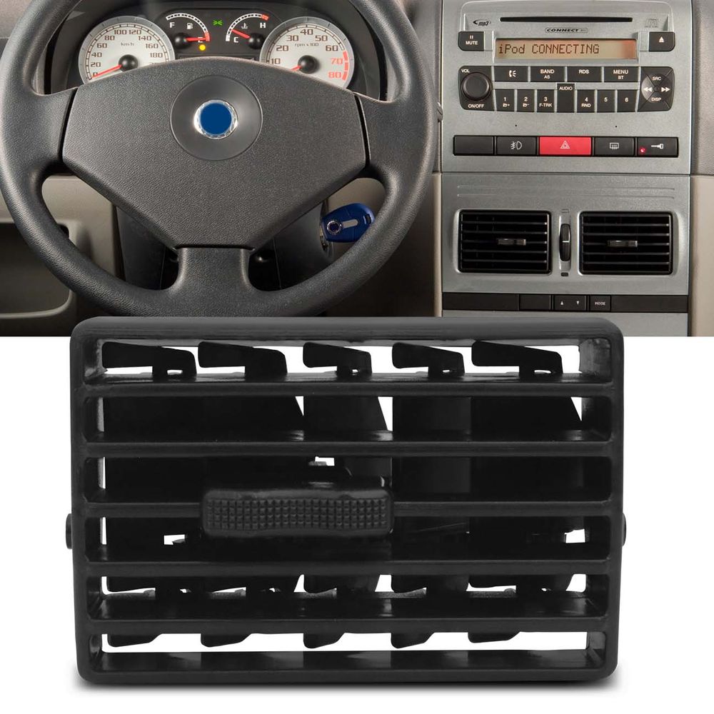 Difusor Saida de Ar Painel Central ou Lateral Palio Siena Strada G4 2008 a 2012 Preto Menor preço em Difusor Saida de Ar Painel Central ou Lateral Palio Siena Strada G4 2008 a 2012 Preto