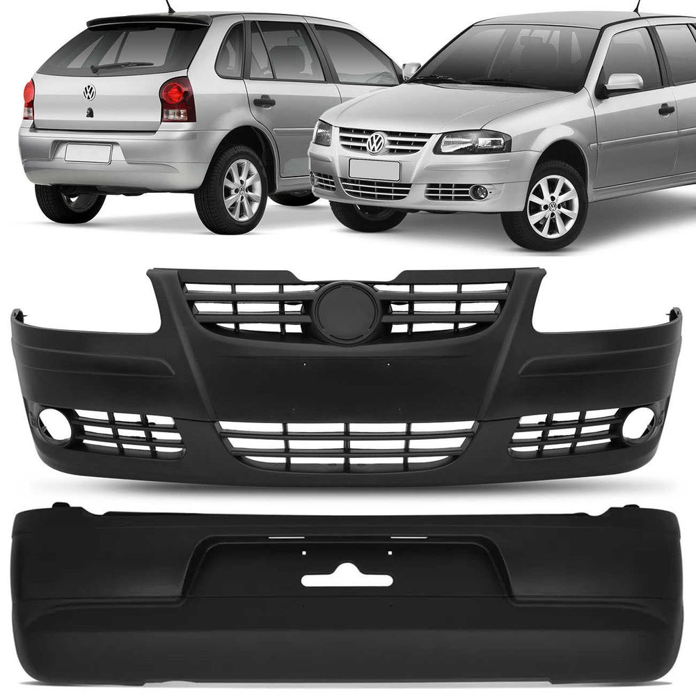 Kit Parachoque Dianteiro + Traseiro Gol G4 2006 2007 2008 2009 2010 2011 2012 2013 2014 Preto Furo Menor preço em Kit Parachoque Dianteiro + Traseiro Gol G4 2006 2007 2008 2009 2010 2011 2012 2013 2014 Preto Furo