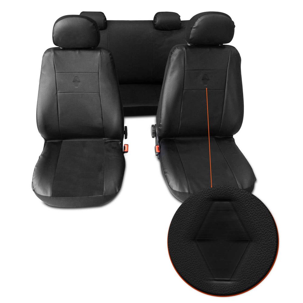 Capa de Banco Carro Automotivo Couro Ecológico Universal Renault Preto 9 Peças Menor preço em Capa de Banco Carro Automotivo Couro Ecológico Universal Renault Preto 9 Peças