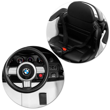 Carro Eletrico Infantil BMW S4 Branco com Controle Remoto 12V