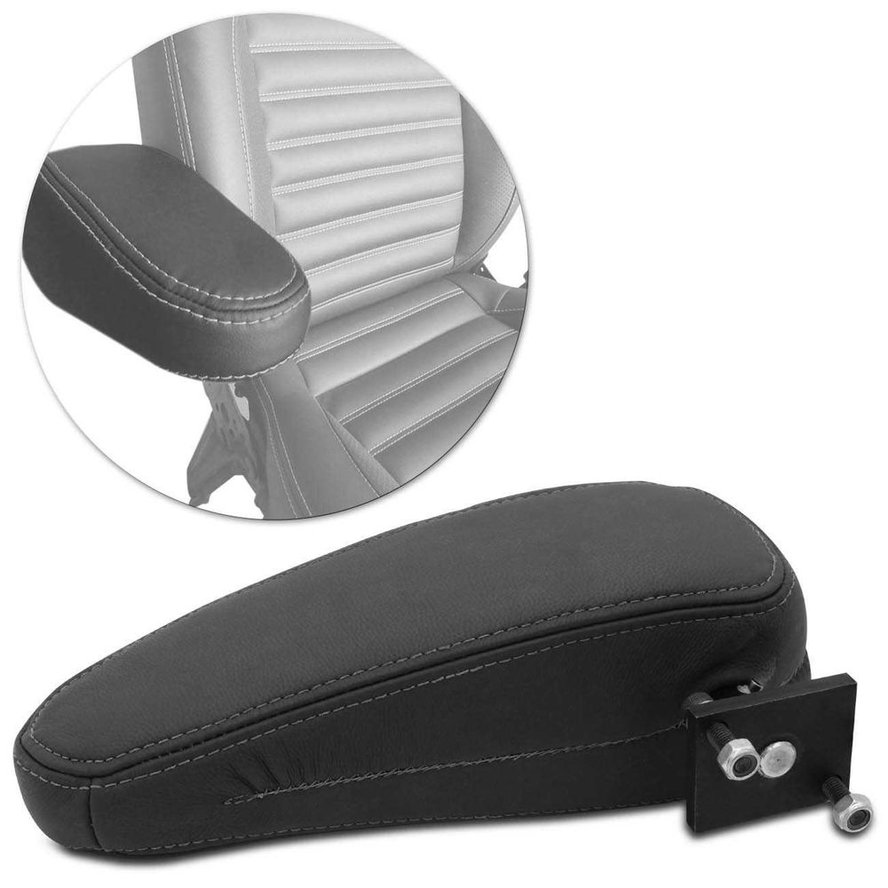 Apoio Descanso Braço Rebatível Universal Couro Ecológico Grafite para Veículos sem Console Central Menor preço em Apoio Descanso Braço Rebatível Universal Couro Ecológico Grafite para Veículos sem Console Central