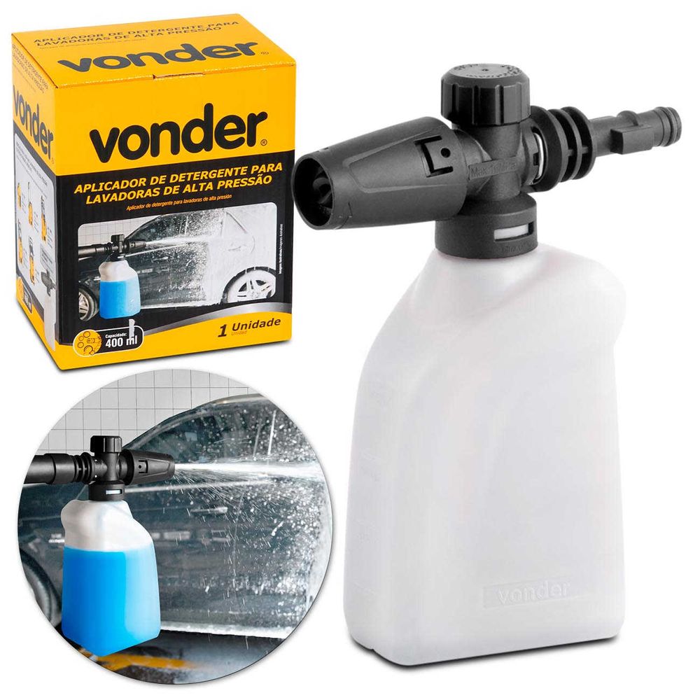 Aplicador Detergente Limpeza Automotiva Snow Foam Vonder 400 ml Transparente Lavadoras Alta Pressão Menor preço em Aplicador Detergente Limpeza Automotiva Snow Foam Vonder 400 ml Transparente Lavadoras Alta Pressão