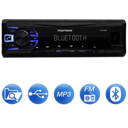 MP3-Player-Positron-SP2230BT-1-Din-Led-Bluetooth-USB-FM---Alto-Falante-Pioneer-6-120W-RMS-4-Ohms-connectparts---2-