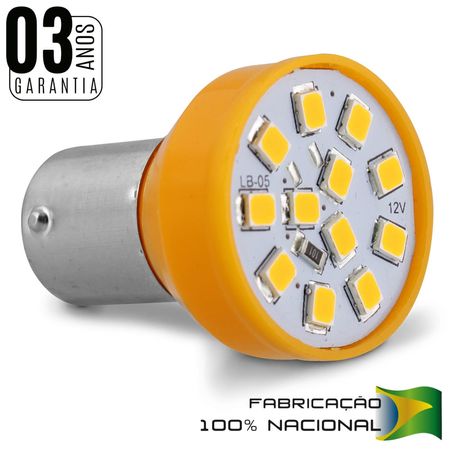 Par-De-Lampadas-12-LEDs-1-Polo-Trava-Reta-Luz-Laranja-Pisca-Seta-connect-parts-2-