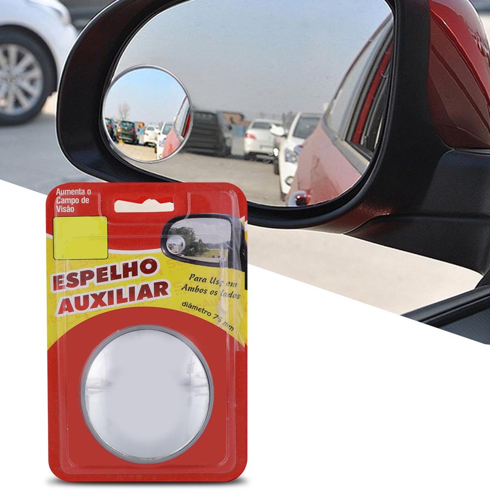 Espelho Retrovisor Auxiliar Convexo Ponto Cego Universal 75mm Cinza Acabamento Perfeito Menor preço em Espelho Retrovisor Auxiliar Convexo Ponto Cego Universal 75mm Cinza Acabamento Perfeito
